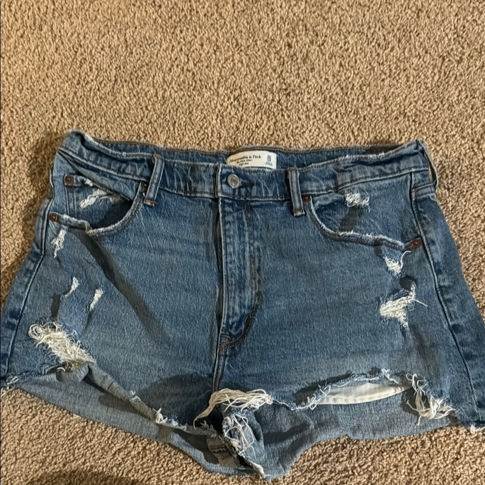 Abercrombie & Fitch High Rise Denim Shorts